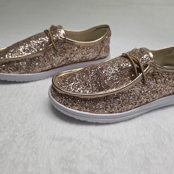 Sparkling Gold Women's Shoes - Picture 4 of 5